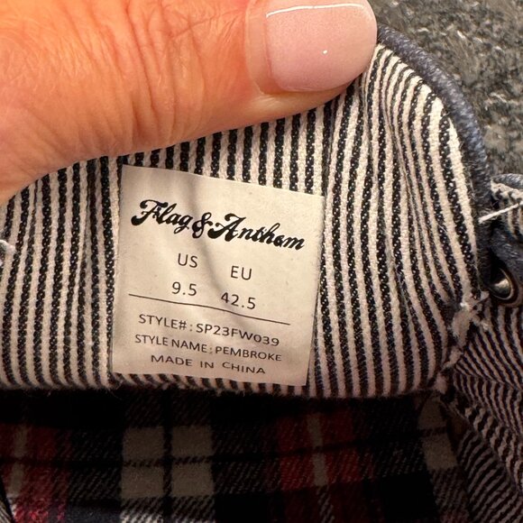 Flag and Anthem navy canvas men's sneakers size 9.5 - Picture 11 of 11